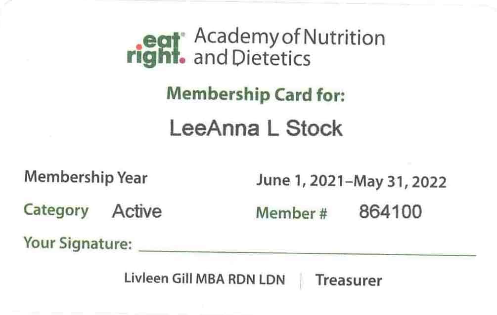 academy of nutrition and dietetics